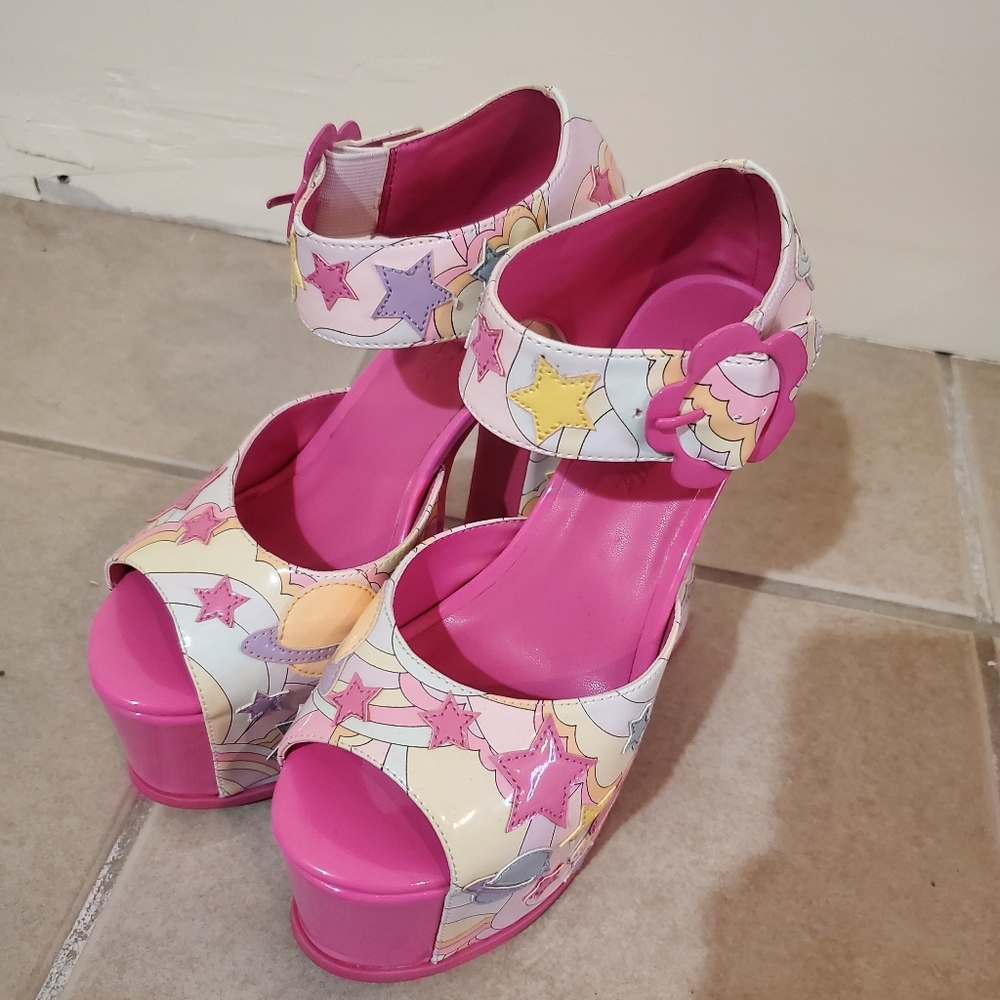 Dollskill sugar thrillz groovy galaxy platform heels - Picture 9 of 16